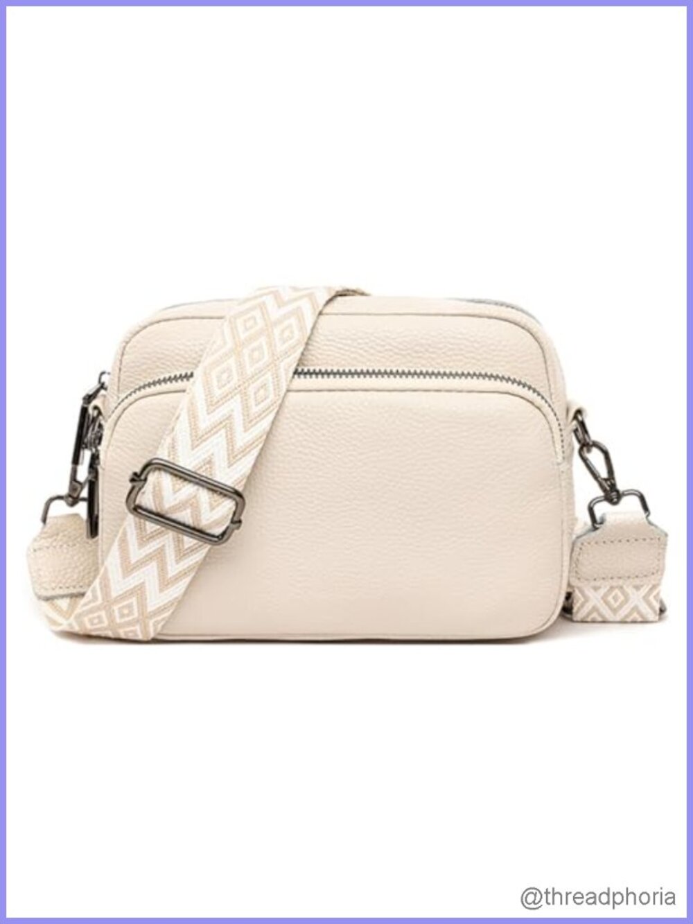 Genuine Leather Crossbody Bag Women Shoulder Purse with Guitar Strap